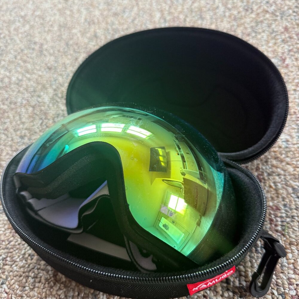 🏂✨ Kamugo Frameless Ski/Snowboard Goggles w/ Hard Case ✨🏂